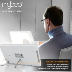MyBeo Tageslichtlampe, Flackerfrei, Dimmbar, mit Timer, Ständer Discount