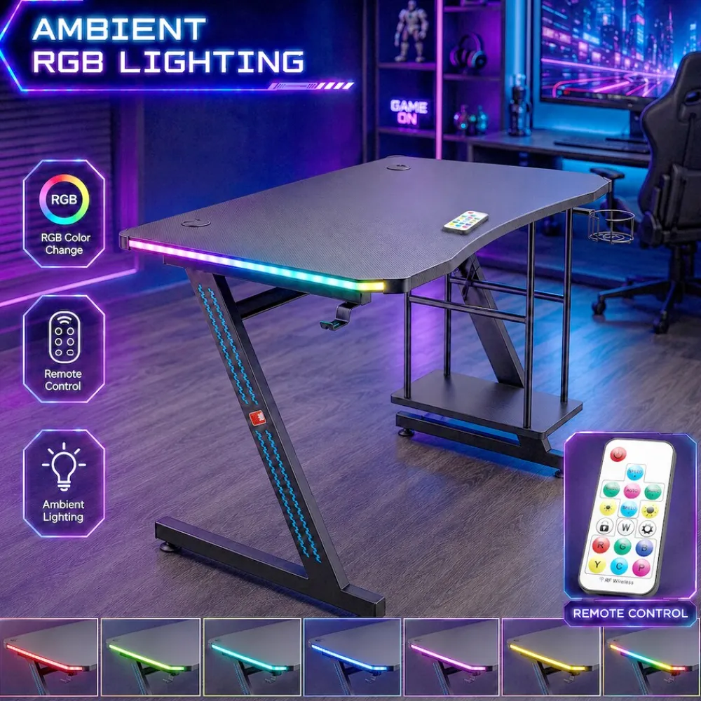 Gaming Tisch Gizmo mit LED Beleuchtung ^ MY SIT Online