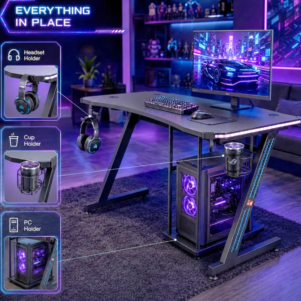 Gaming Tisch Gizmo mit LED Beleuchtung ^ MY SIT Online