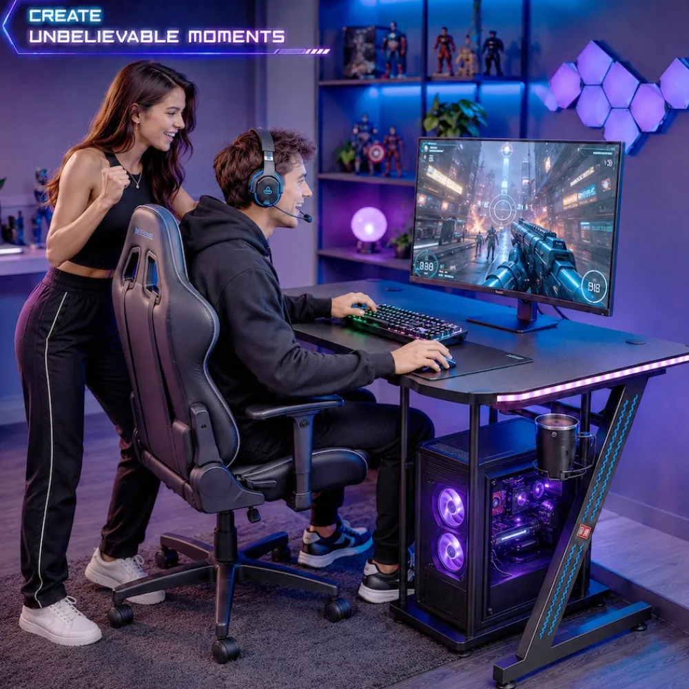 Gaming Tisch Gizmo mit LED Beleuchtung ^ MY SIT Online