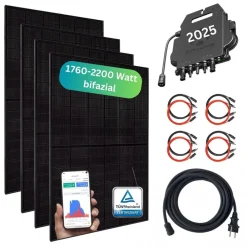 MyBasic 1760+ Watt Balkonkraftwerk Steckerfertig Komplettset bifazial neuester Hoymiles WIFI WR 800W WLAN & App ^ MyVoltaics Sale
