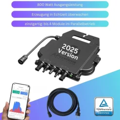 MyVoltaics MyBasic XXL 2000+ Watt Balkonkraftwerk Komplettset Steckerfertig bifazial WIFI WR APsystems 800W WLAN & App Online
