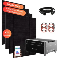 2000+ Watt Balkonkraftwerk mit Speicher Marstek Venus A 2,12 kW Komplettset 800W Halterung Befestigung nach Wahl ^ MyVoltaics Online