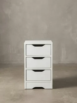 Nachttisch 3 Schubladen Modern Klein, 31x31x49 cm ^ KADIMA DESIGN New