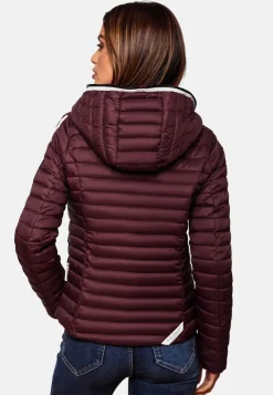 NAVAHOO Damen Steppjacke leichte Übergangsjacke mit Kapuze Kimuk Princess Blue Jean Hot