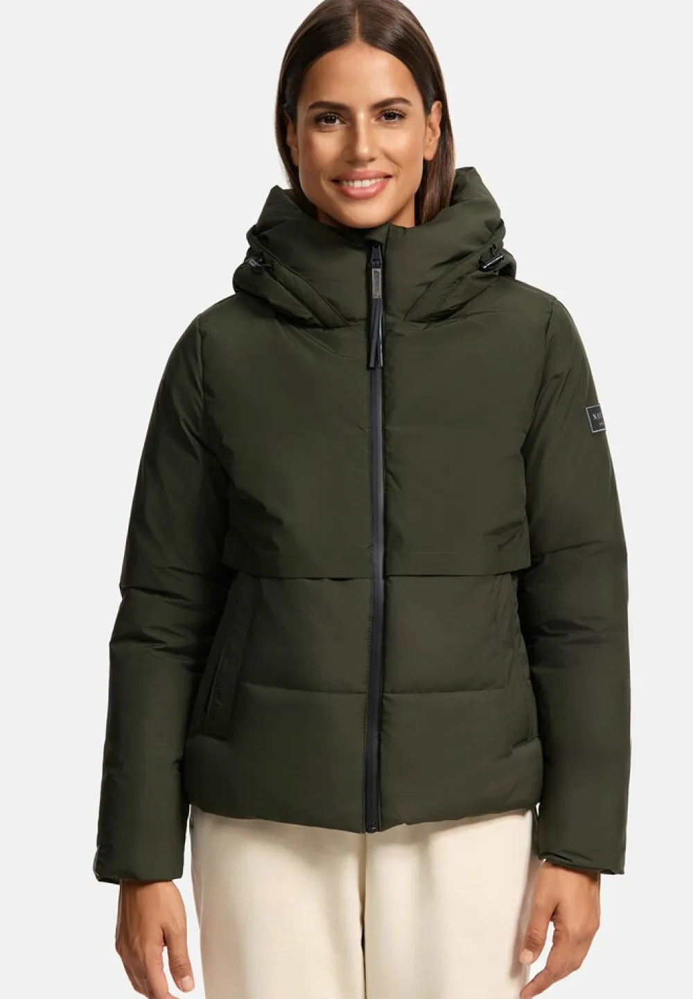 Damen Winterjacke Recyceltes gefütterte Outdoor Jacke Kapuze & Stehkragen Liebesküken ^ NAVAHOO Hot
