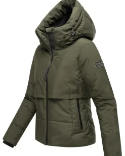 Damen Winterjacke Recyceltes gefütterte Outdoor Jacke Kapuze & Stehkragen Liebesküken ^ NAVAHOO Hot