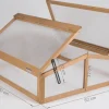 needs&wants® Frühbeet Aufsatz klein aus Holz Bausatz, Frühbeetkasten mit Abdeckung Gewächshaus mit Deckel wetterfest für Garten Balkon Outdoor, 90x82x32 cm, Polycarbonat, dunkel-braun Discount
