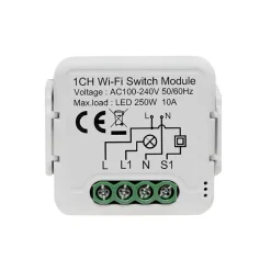 1-channel Relay Switch 10A WLAN Relais Schalter 1-Kanal SmartLife oder Tuya Smart App ^ Netplus Clearance