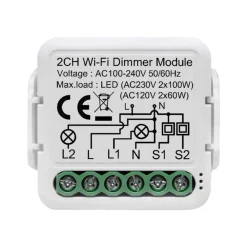 Netplus 2-channel Triac Dimmer WLAN Dimmer 2-Kanal SmartLife oder Tuya Smart App Hot