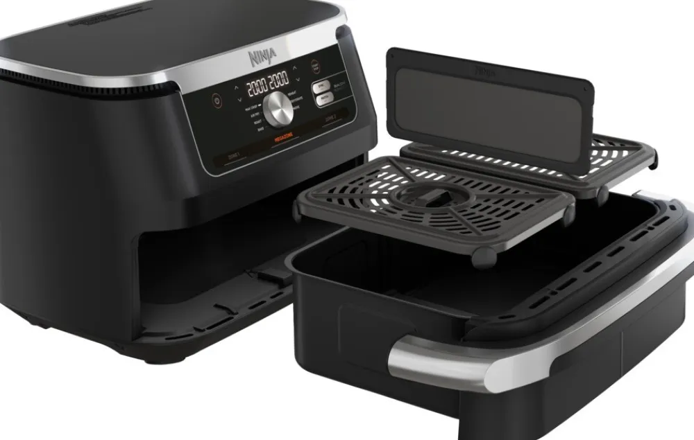 Ninja AF500EU Doppel-Heißluftfritteuse schwarz