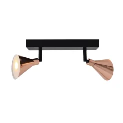 2er LED-Wand-u. Deckenspot "COPPER" ^ Näve Hot