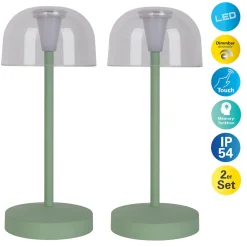 Näve 2er-Set Akku-/Tischleuchte "GOMBA" H: 18,5cm mint Hot