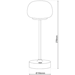 LED Akku-/ Tischleuchte "PINA" weiß ^ Näve Best