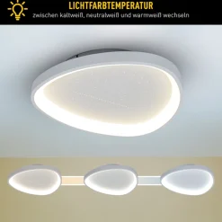 LED / CCT Deckenleuchte "ARGESA" Inkl. Meteor-Licht L/B: 60,5cm ^ Näve