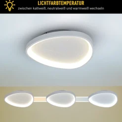 LED / CCT Deckenleuchte "ARGESA" Inkl. Meteor-Licht L/B: 42cm ^ Näve Outlet