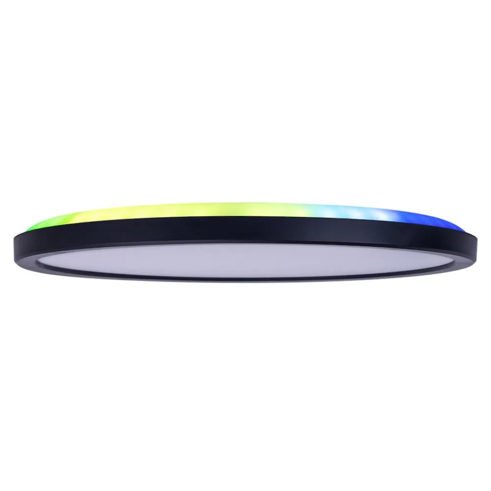 Näve LED / CCT Deckenleuchte "CARLO" inkl. RGB-Backlight Ø: 29,3cm Outlet
