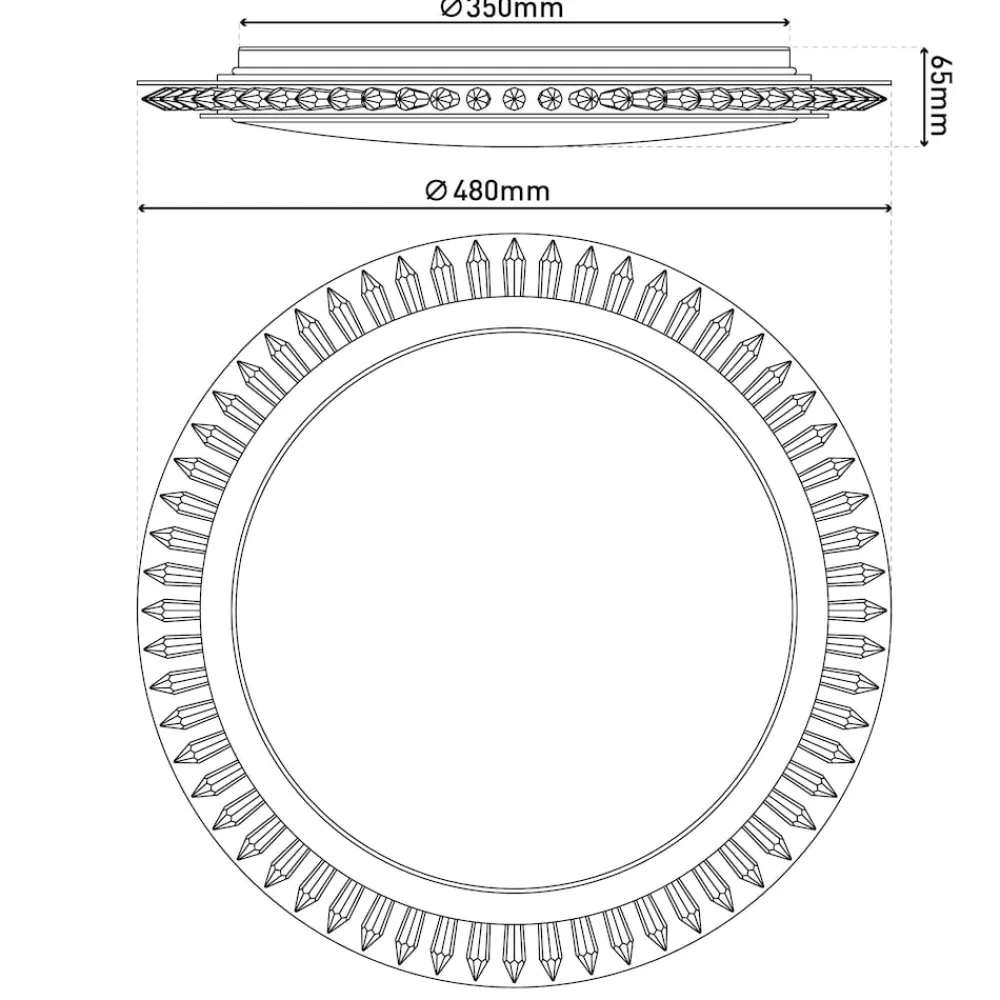 Näve LED / CCT Deckenleuchte "MADISON" Ø: 48cm New