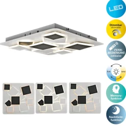 Näve LED / CCT Deckenleuchte "VINCENT" L/B: 46,8cm Sale