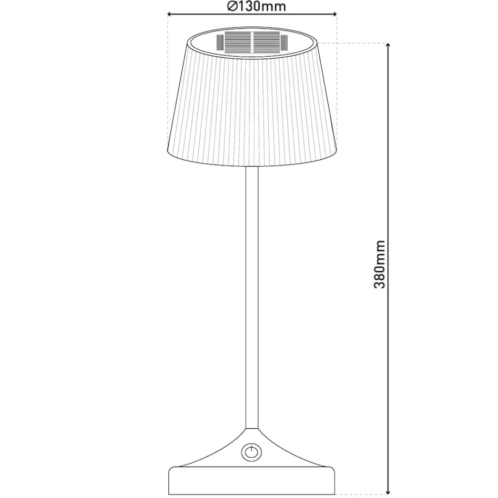 Näve LED / CCT Solar-/ Akkutischleuchte "EMMI" H: 38cm mint Best