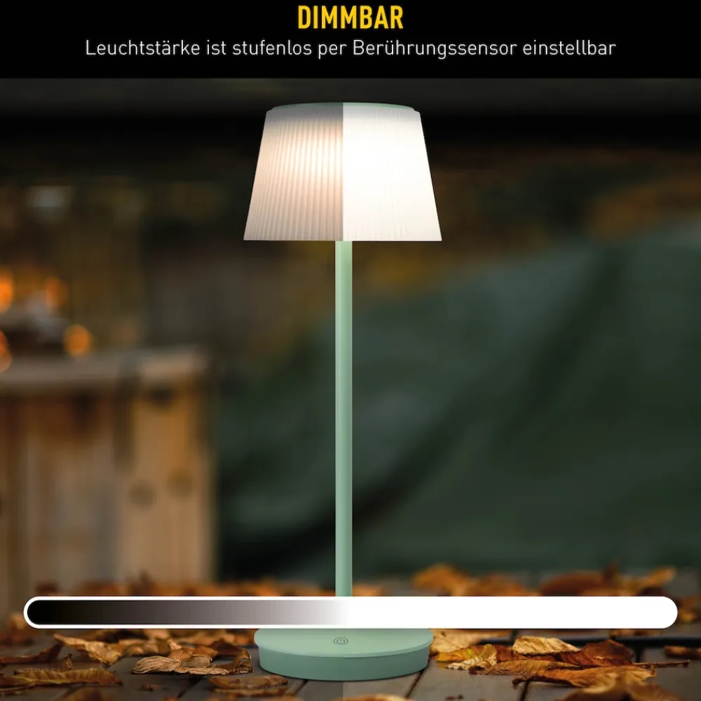 Näve LED / CCT Solar-/ Akkutischleuchte "EMMI" H: 38cm mint Best
