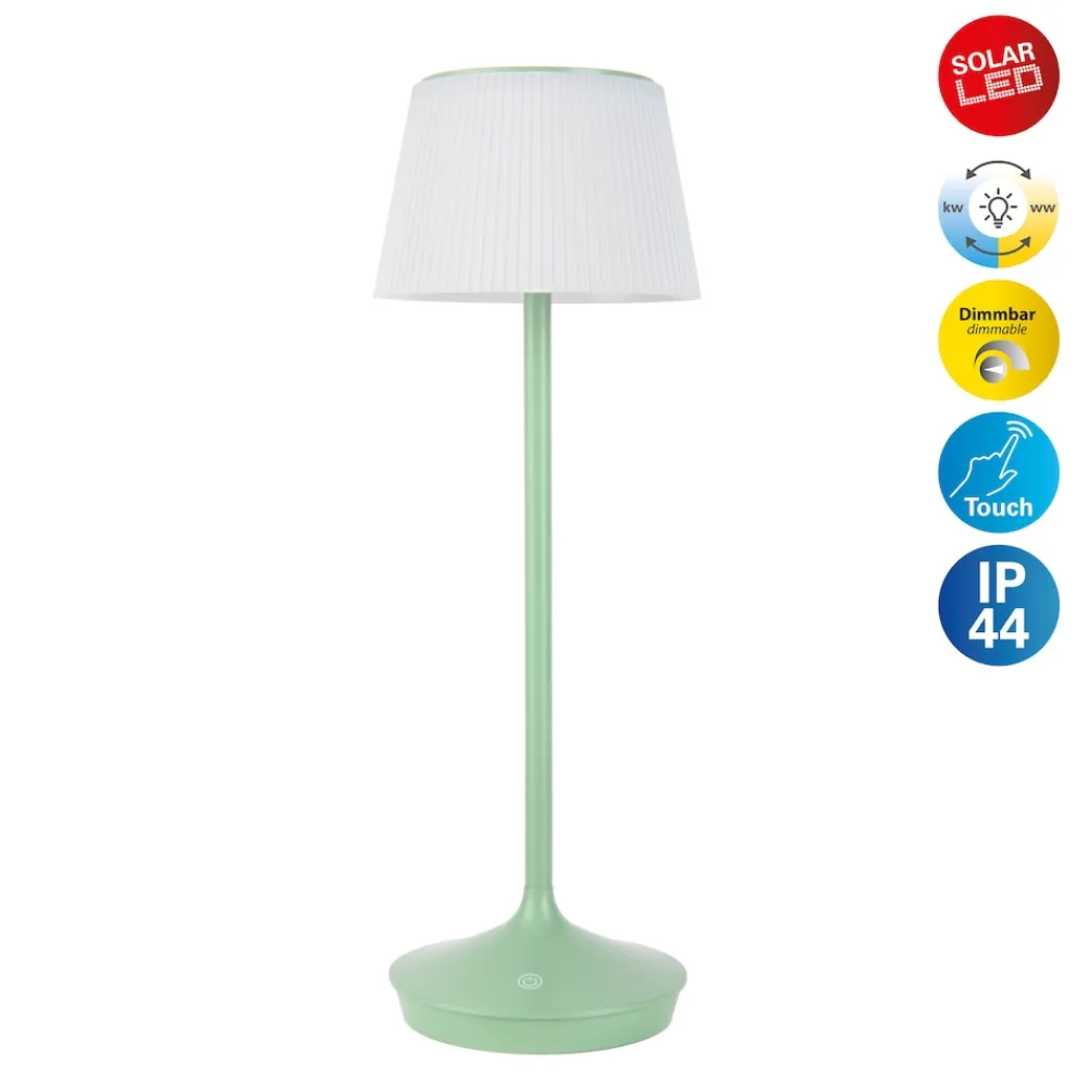 Näve LED / CCT Solar-/ Akkutischleuchte "EMMI" H: 38cm mint Best