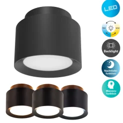 Näve LED / CCT Spot "TRIMES" Ø: 14cm schwarz New