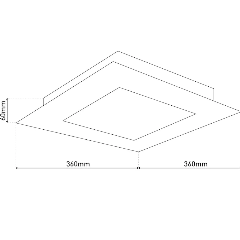 LED Deckenleuchte "GLASGOW" L/B:36cm ^ Näve Clearance