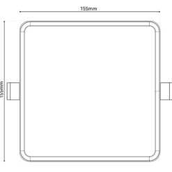 Näve LED Einbauleuchte "SUMA" L/B: 15,5cm Clearance