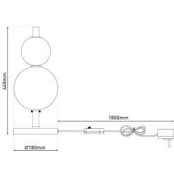 LED Tischleuchte "NOVA" H: 44cm chrom ^ Näve Sale