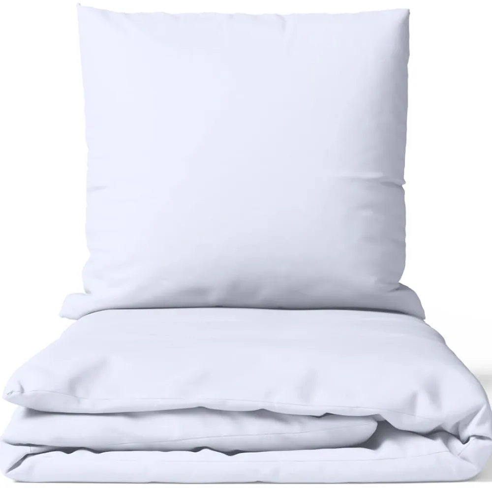 Bettwäsche Set DreamScience Renforcé Uni - Atmungsaktiv & Weich - 100% Baumwolle - Mit Reißverschluss Größe:;Farbe:weiß ^ NYVI Outlet