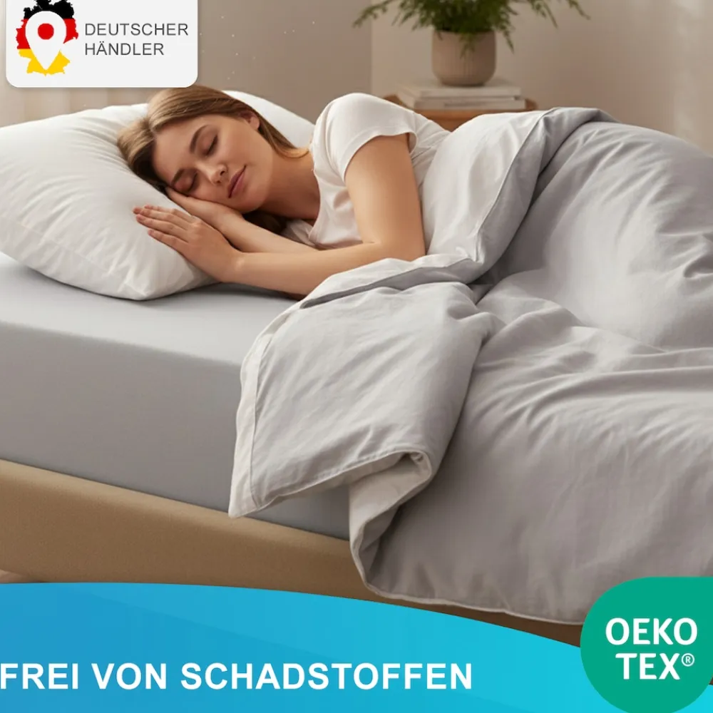 Edel Jersey Spannbettlaken Deluxe für Matratzen bis 25 cm Steghöhe - 100% Baumwolle supergekämmt, 140g/m², Rundumgummizug Farbe:Schwarz;Größe: (2er Set) ^ NYVI