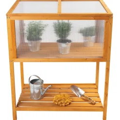 NYVI Hochbeet mit Frühbeetaufsatz BABYGreen - Gartenbeet Perfekt für Jungpflanzen, Gemüse. Kräuter & Blumen Braun Outlet