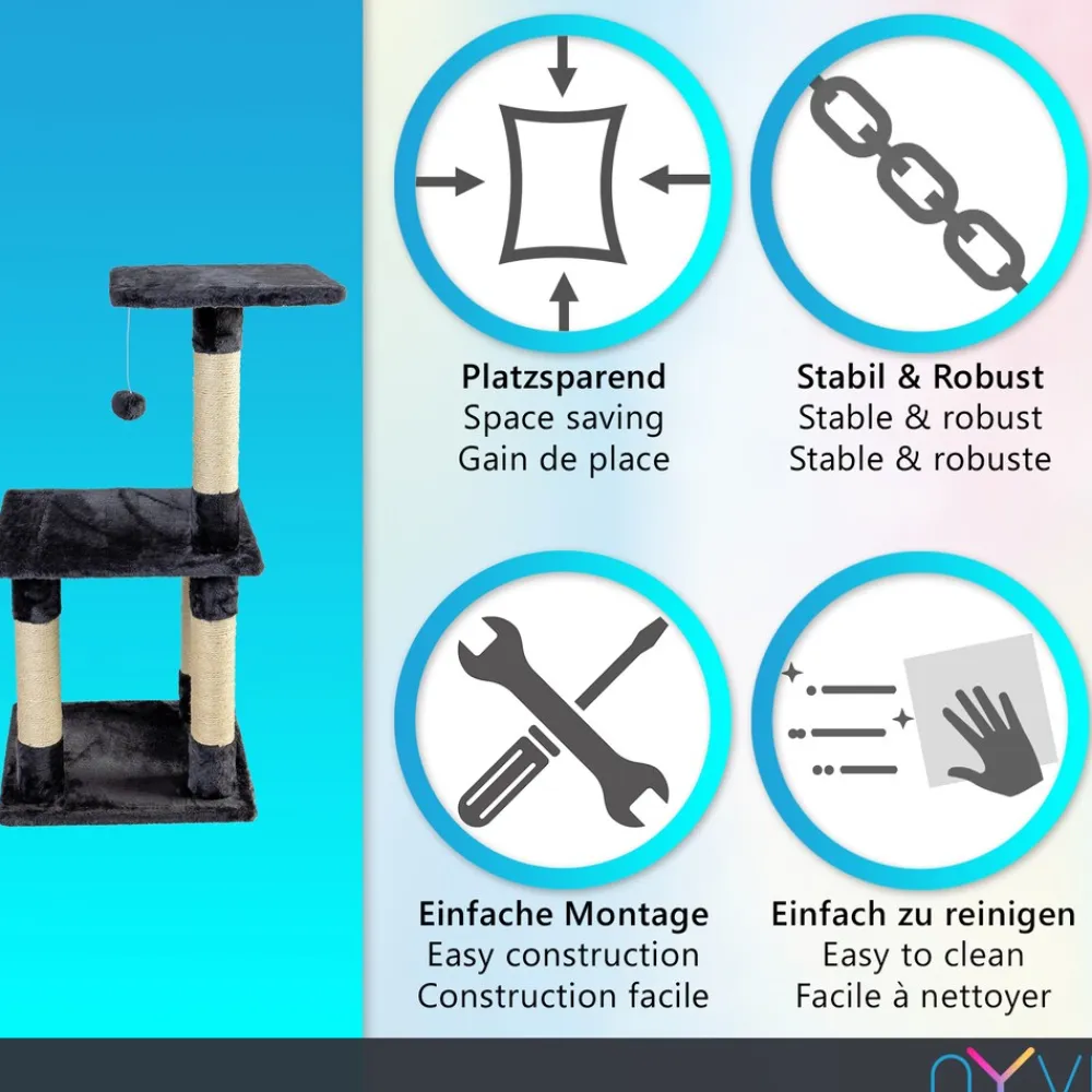 Katzen Kratzbaum Trient 85 cm groß - Deluxe Mini Katzenbaum ^ NYVI New