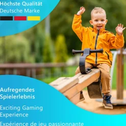 Kinderwippe Kidz 360 - Outdoor Wippe für Kinder - Metallrahmen, 360 Grad Drehung, Dämpfer unter Sitzen ^ NYVI Clearance