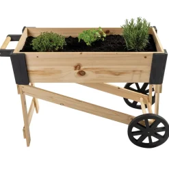 Pflanzbeet Green Mini mit Rädern - Kleines Gartenbeet Perfekt für Jungpflanzen, Gemüse. Kräuter & Blumen ^ NYVI Online