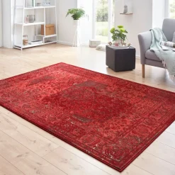 NYVI Teppich Celebration - Für Fußbodenheizung geeignet, Strapazierfähig, Leicht zu reinigen Farbe:;Größe: Rot
