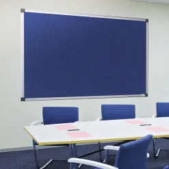 Office Marshal Filz-Pinnwand mit Aluminium-Rahmen | Blau Best
