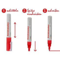 Kreidemarker | 5er-Set ^ Office Marshal Hot