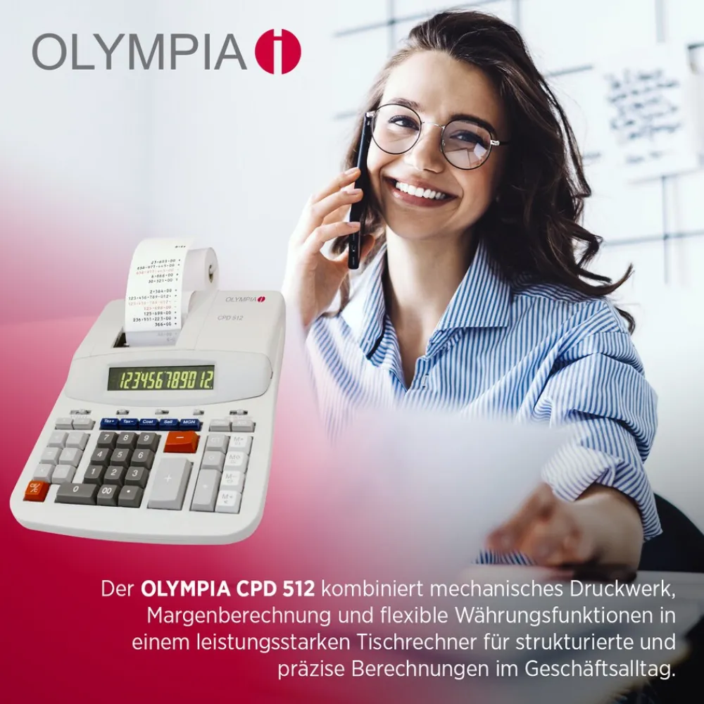 CPD 512 Tischrechner mit mechanischem Druckwerk ^ Olympia Sale