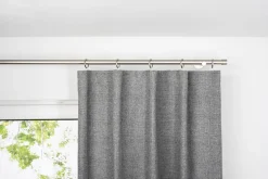 Schlaufenschal Chalet Gardinen Blickdicht Vorhang Wohn-Schlafzimmer 1er Set Farbe: Grau, Größe: ^ ondeco Outlet
