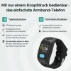 One Button Phone Notrufuhr Modell 2024 Schwarz Discount