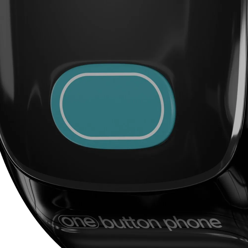 One Button Phone Notrufuhr Modell 2024 Schwarz Discount
