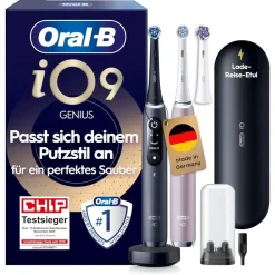iO Series 9 Duo Black Onyx/Rose Quartz +tip ^ Oral-B Hot