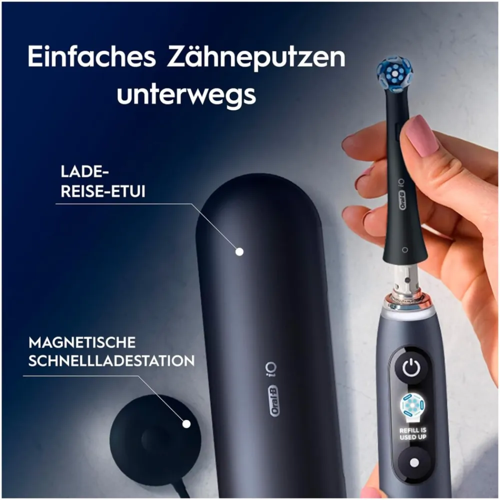 iO Series 9 Duo Black Onyx/Rose Quartz +tip ^ Oral-B Hot