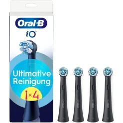 iO Ultimative Reinigung, Original Aufsteckbürsten für elektrische iO, Schwarz, 4 Stück ^ Oral-B New