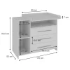 -Store Wickeltisch Paula, 110 x 94 cm, Weiß, Wickelkommode mit Wickelaufsatz ^ Oskar Online