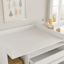 -Store Wickeltisch Paula, 110 x 94 cm, Weiß, Wickelkommode mit Wickelaufsatz ^ Oskar Online