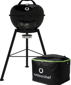 Outdoorchef Gas Kugelgrill City 420 G SE Black mit Tragetasche Gasgrill mit Stahlgrillrost Clearance
