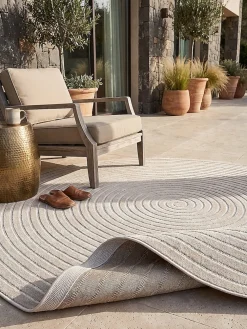 KADIMA DESIGN Outdoor-Teppich Niederflor 120x120 cm - MEZEN | Beige Discount